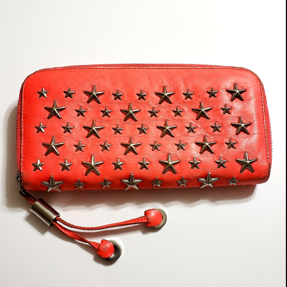 Jimmy Choo Filipa Neon Leather Continental Wallet